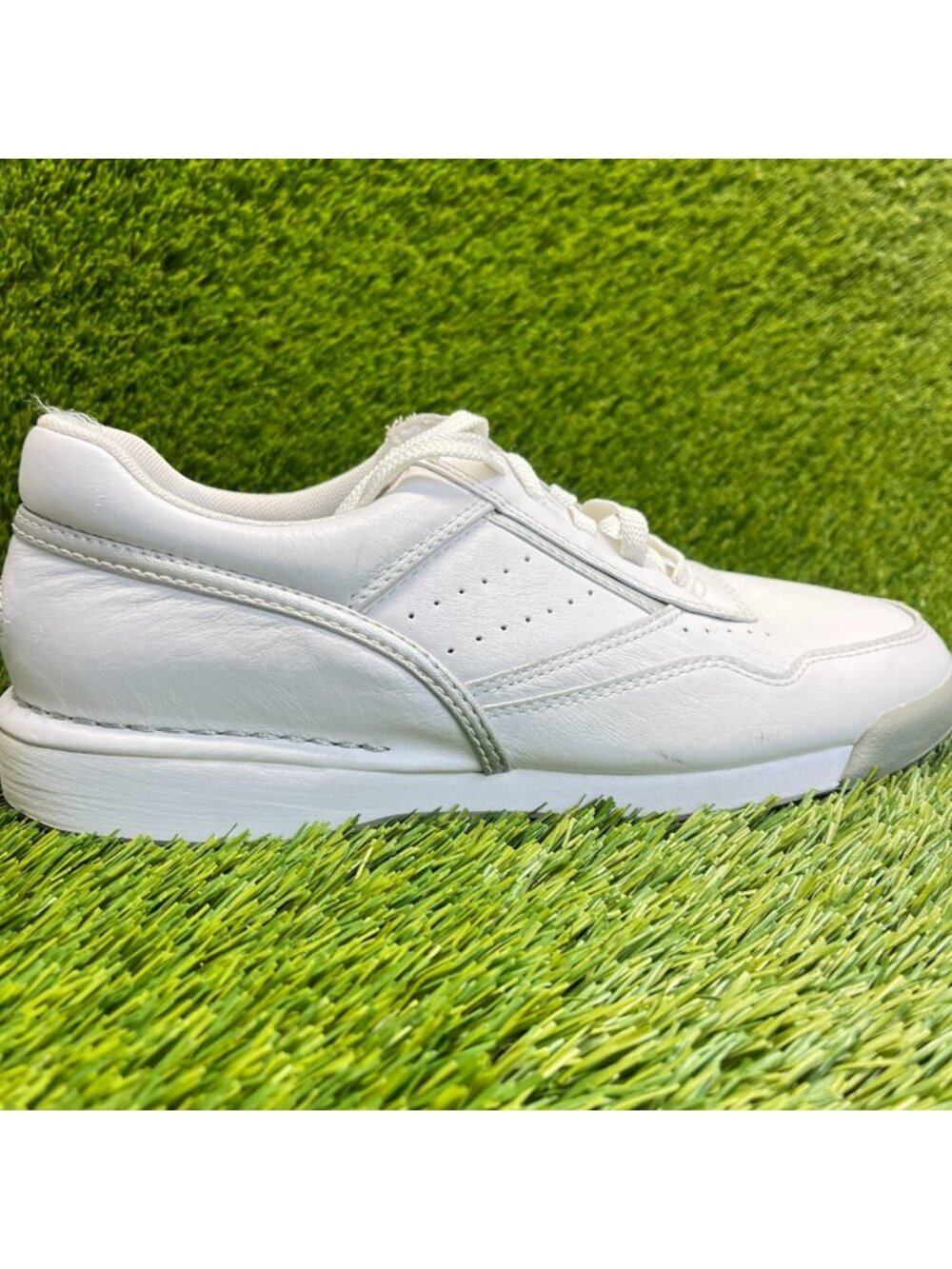 Rockport Prowalker M7100 Mens‎ Size 8.5 White Athletic Leather Shoes Sneakers
